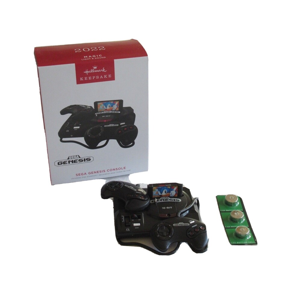 2022 HALLMARK SEGA GENESIS CONSOLE System Keepsake Ornament Sonic Sound & Lights